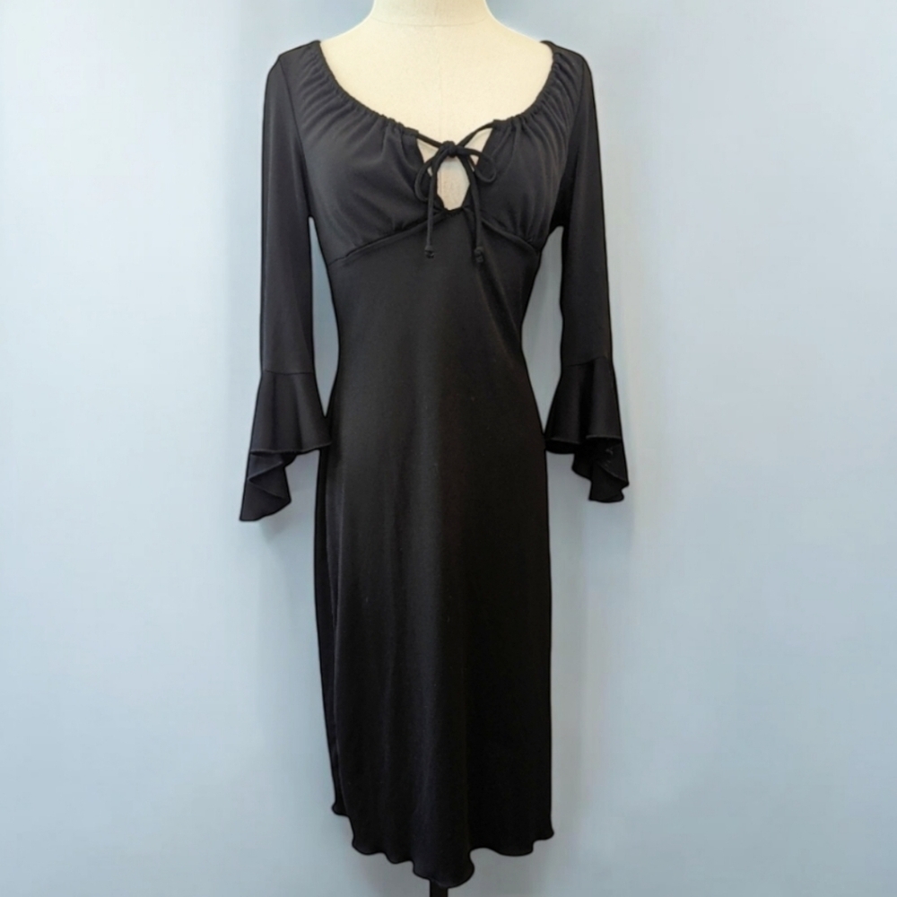 Vintage Whimsygoth Rampage Bell Sleeve Milkmaid Dress Babydoll